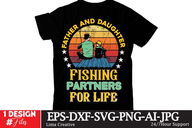 Father And Daughter Fishing Partners For Life SVG Cute File, Fishing retro T-shirt Design, Fishing Sublimation PNG, Fishing Retro Vintage T-shirt Design, Fishing Clip Art,Fishing SVG Bundle SVG Insomnia Std 