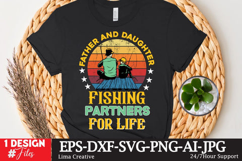 Father And Daughter Fishing Partners For Life SVG Cute File, Fishing retro T-shirt Design, Fishing Sublimation PNG, Fishing Retro Vintage T-shirt Design, Fishing Clip Art,Fishing SVG Bundle SVG Insomnia Std 