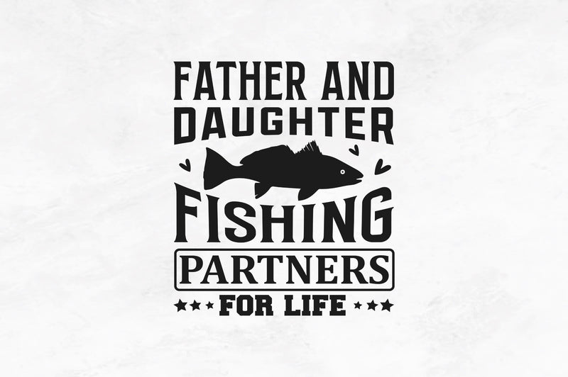 Father and daughter fishing SVG - So Fontsy