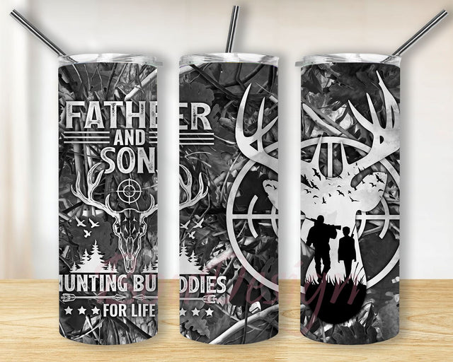 Father And Son 20 oz Skinny Tumbler Sublimation Designs For Straight/Tapered PNG Files Digital Download Sublimation BouDesign 