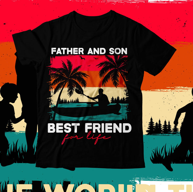 Father And Son Best Friend For Life SVG Design, Father And Son Best Friend For Life SVG Cut File, Best Dad Ever SVG Cut File, Father's Day T-Shirt Design, Father's Day Sublimation Design, Dad Sublimation Design, Dad SVG Quotes SVG BlackCatsMedia 