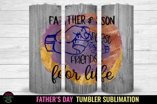 Father and Son I Father's Day Tumbler Sublimation Design Sublimation Happy Printables Club 