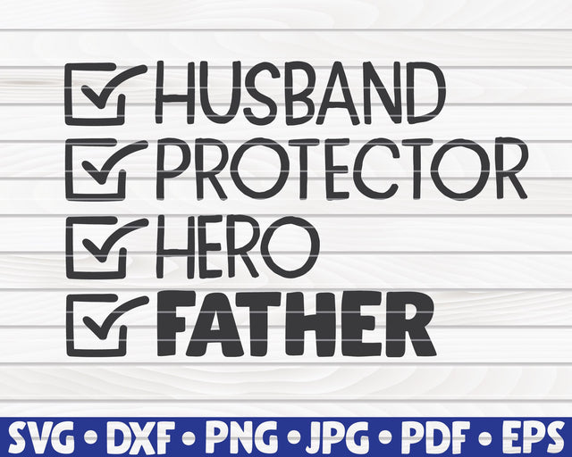 Father checklist SVG | Father's Day design SVG HQDigitalArt 