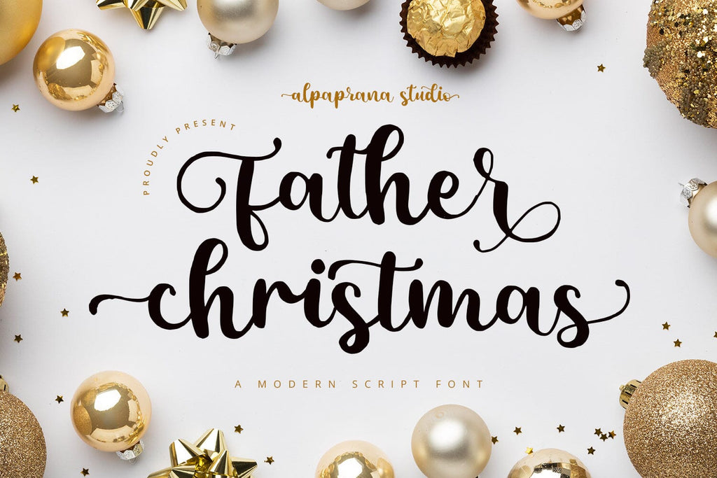 Father Christmas - Modern Script Font - So Fontsy