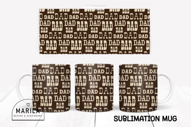 father Mug Sublimation Design / dad Mug Design #1 Sublimation Marilakits 