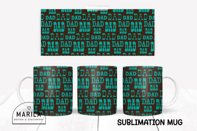 father Mug Sublimation Design / dad Mug Design #2 Sublimation Marilakits 