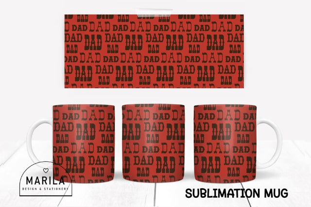 father Mug Sublimation Design / dad Mug Design #5 Sublimation Marilakits 