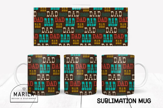 father Mug Sublimation Design / dad Mug Design #6 Sublimation Marilakits 