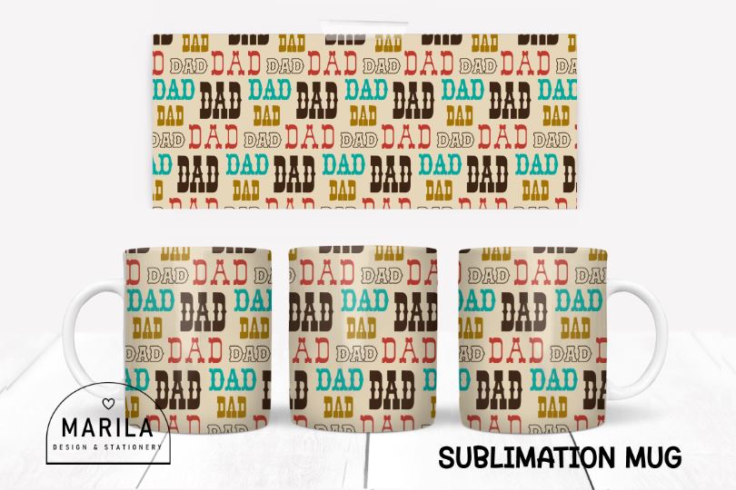 father Mug Sublimation Design / dad Mug Design #7 - So Fontsy