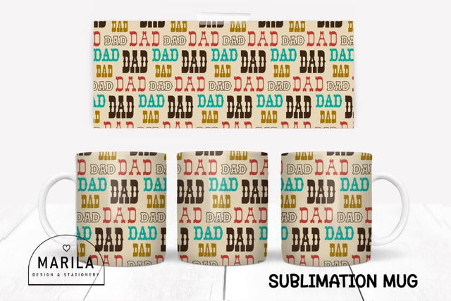 father Mug Sublimation Design / dad Mug Design #7 Sublimation Marilakits 