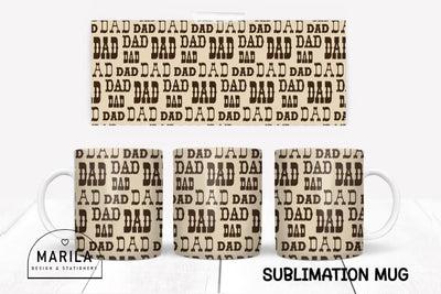 father Mug Sublimation Design / dad Mug Design Sublimation Marilakits 