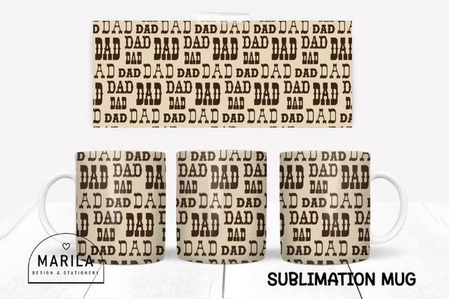 father Mug Sublimation Design / dad Mug Design Sublimation Marilakits 