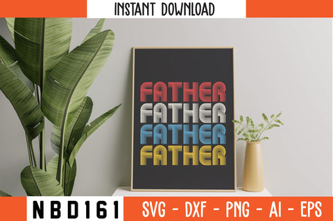 FATHER Retro Design SVG Nbd161 