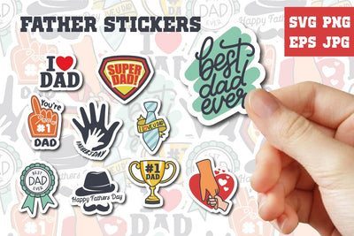 Father Stickers printable SVG dadan_pm 