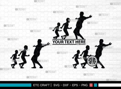 Father With Kid Monogram, Father With Kid Silhouette, Father With Kid SVG, Father Svg, Kid Svg, SB00357 SVG ETC Craft 