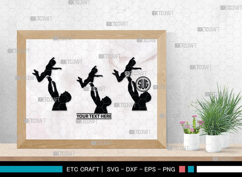 Father With Kid Monogram, Father With Kid Silhouette, Father With Kid SVG, Father Svg, Kid Svg, SB00357 SVG ETC Craft 