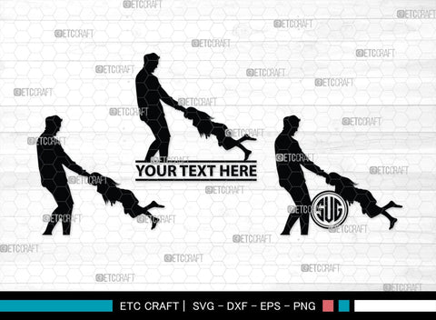 Father With Kid Monogram, Father With Kid Silhouette, Father With Kid SVG, Father Svg, Kid Svg, SB00357 SVG ETC Craft 