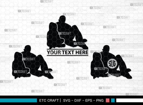 Father With Kid Monogram, Father With Kid Silhouette, Father With Kid SVG, Father Svg, Kid Svg, SB00357 SVG ETC Craft 