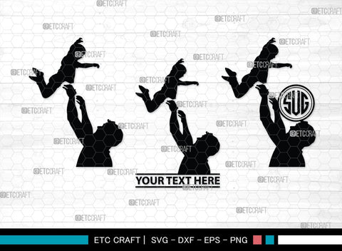 Father With Kid Monogram, Father With Kid Silhouette, Father With Kid SVG, Father Svg, Kid Svg, SB00357 SVG ETC Craft 