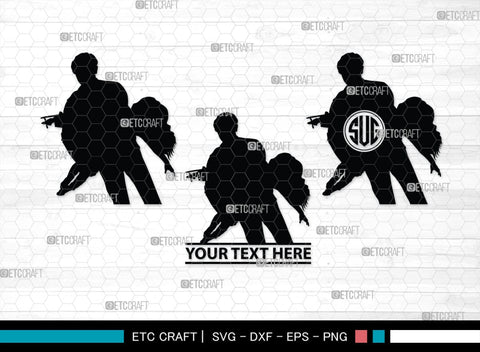 Father With Kid Monogram, Father With Kid Silhouette, Father With Kid SVG, Father Svg, Kid Svg, SB00357 SVG ETC Craft 