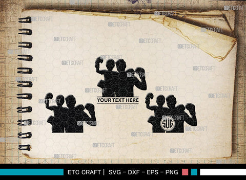 Father With Kid Monogram, Father With Kid Silhouette, Father With Kid SVG, Father Svg, Kid Svg, SB00357 SVG ETC Craft 