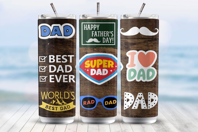 Fathers Day 20 Oz Tumbler Wrap Sublimation Design Sublimation MockupSvgVenue 