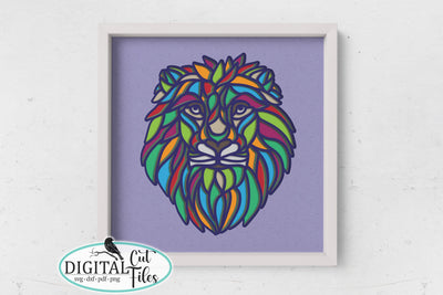 Father's Day Birthday Lion 3D shadow light box svg cut file SVG kartcreationii 