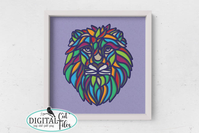 Father's Day Birthday Lion 3D shadow light box svg cut file SVG kartcreationii 