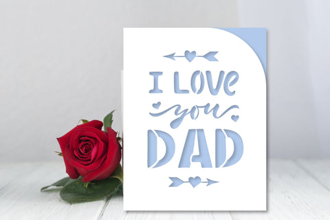 Fathers day card. Papercut cards. Cut files SVG Angelina Semenova 
