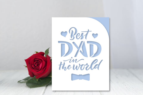 Fathers day card. Papercut cards. Cut files SVG Angelina Semenova 