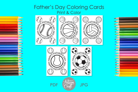 Fathers Day coloring card, Happy Fathers Day card SVG Artisan Craft SVG 