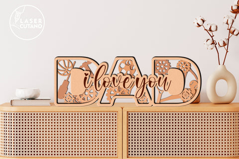 Father's Day Gift DAD Laser Cut File Father SVG SVG LaserCutano 