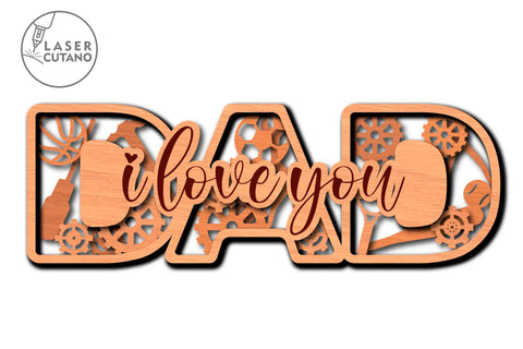 Father's Day Gift DAD Laser Cut File Father SVG SVG LaserCutano 