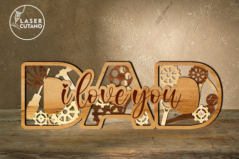 Father's Day Gift DAD Laser Cut File Father SVG SVG LaserCutano 