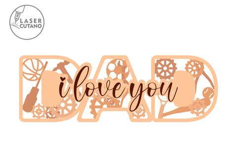 Father's Day Gift DAD Laser Cut File Father SVG SVG LaserCutano 