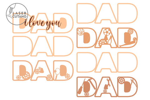 Father's Day Gift DAD Laser Cut File Father SVG SVG LaserCutano 
