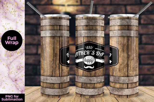 Father´s Day Happy 20oz Skinny Tumbler Wrap Template Sublimation Sublimation Sublimatiz Designs 