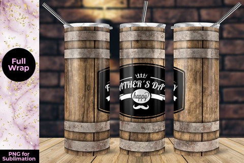 Father´s Day Happy 20oz Skinny Tumbler Wrap Template Sublimation Sublimation Sublimatiz Designs 