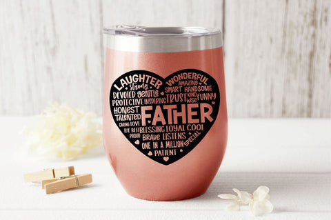 Father's Day heart Shape SVG bundle SVG DESIGNS DARK 