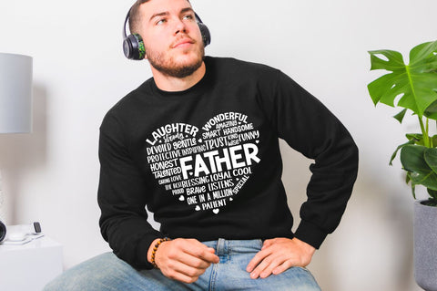 Father's Day heart Shape SVG bundle SVG DESIGNS DARK 