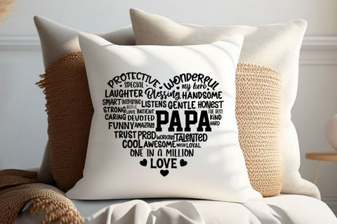 Father's Day heart Shape SVG bundle SVG DESIGNS DARK 