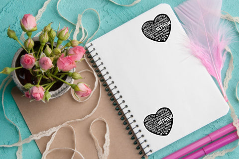 Father's day heart Sticker Bundle Sublimation DESIGNS DARK 