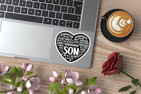 Father's day heart Sticker Bundle Sublimation DESIGNS DARK 