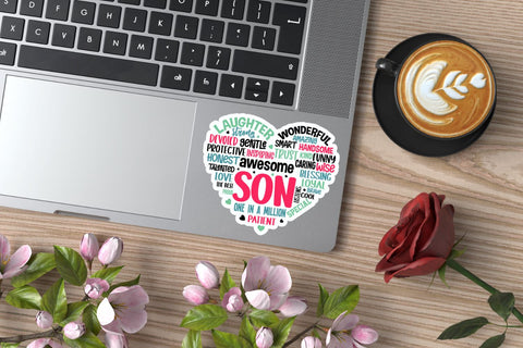 Father's day heart Sticker Bundle SVG DESIGNS DARK 