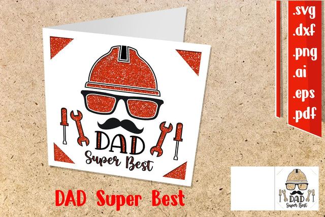 Fathers Day Insert card | Dad Super Best Insert Card SVG zafrans studio 