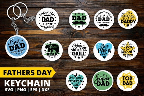 Fathers Day Keychain SVG Bundle SVG SvgOcean 