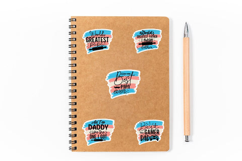 Father's Day Kitchen Sticker Bundle Sublimation DESIGNS DARK 