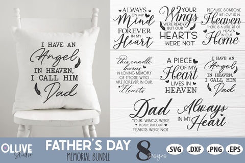 Father's Day Memorial SVG Bundle | Father's Day SVG SVG Ollive Studio 