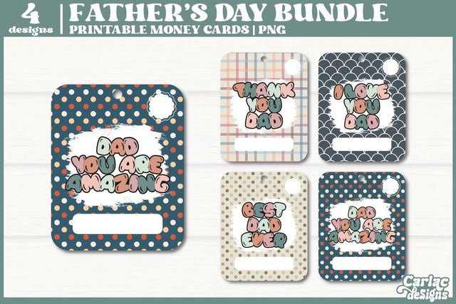 Father's Day Money Card Bundle | Father's Day Bundle Sublimation Carla C Designs 