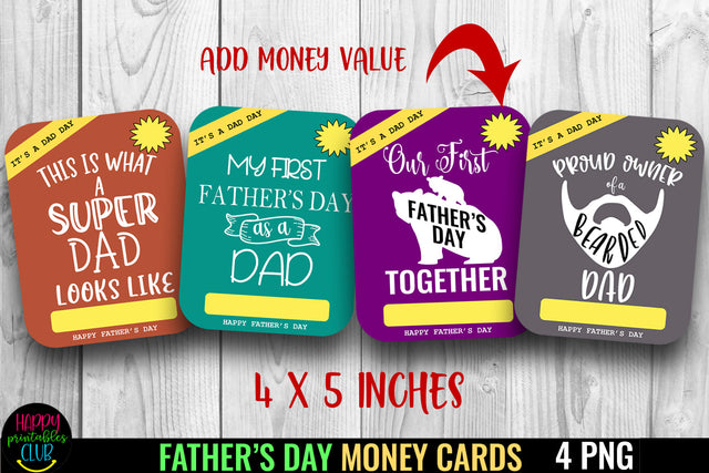 Father's Day Money Card Holder 4- Printable Money Card PNG SVG Happy Printables Club 
